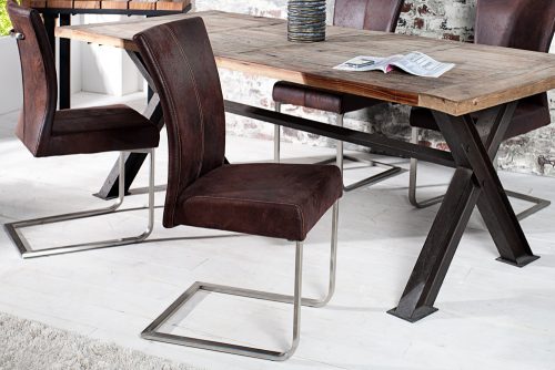 Eleganckie krzesło z miękkim obiciem Samson Dark Coffee