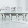 Stół MODERN BAROCK 200cm biały szkło opalowe