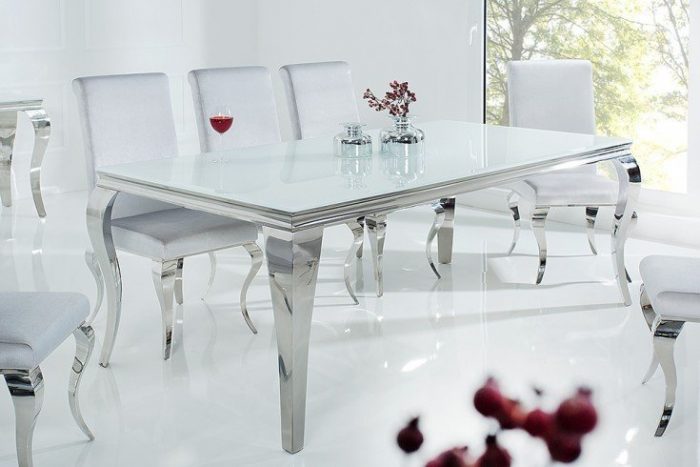 Stół MODERN BAROCK 200cm biały szkło