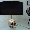 Lampa stołowa SKULL 44cm czarna czaszka
