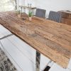 Stół BARRACUDA  200cm drewno tekowe z szybą