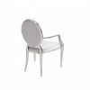 luksusowe krzesło MODERN BAROCK w stylu barokowym srebrne