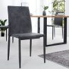 Ekskluzywne krzesło tapicerowane Milano ciemny szary