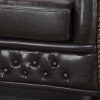 Fotel Chesterfield 110 cm ciemnobrązowy z podłokietnikami