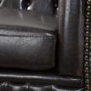 Sofa Chesterfield 2-osobowa ciemnobrązowa z przeszyciami na guziki
