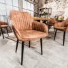 Krzesło TURIN vintage jasnobrązowe