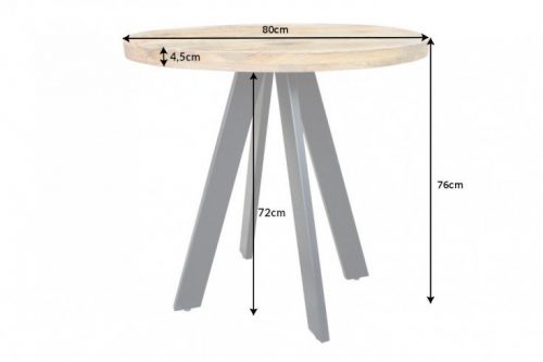 Okrągły stół IRON CRAFT  drewno mango 80cm