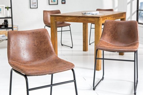 Krzesło DJANGO vintage brązowe