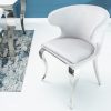 Krzesło MODERN BAROCK II szare aksamit glamour