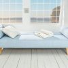 Sofa DIVANI 215cm jasnoniebieska rozkładana kanapa