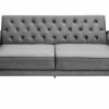  Sofa MAISON BELLE 220cm szara z funkcją spania Chesterfield