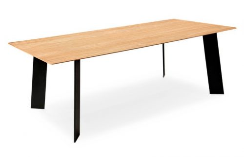 Stół  nowoczesny design TAVOLO 180 - blat dąb- noga metalowa czarna
