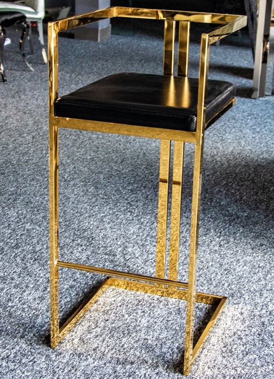 Hoker VEGAS złoty krzesło barowe