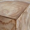 Solidny stolik boczny SQUARE 30cm stołek z drewna tekowego