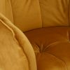 Krzesło LOFT aksamit musztardowe z podłokietnikiem