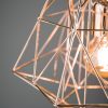 Filigranowa lampa wisząca CAGE S różowe złoto Wzór przemysłowy
