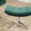 Elegancki stołek MR. zielony aksamit