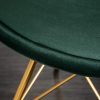 Krzesło designerskie SCANDINAVIA aksamitne ciemnozielone złote nogi