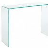 Ekstrawaganckie szklane biurko FANTOME 100 cm przezroczyste