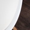 Krzesło Scandinavia  tapicerowane skóra białe