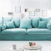 Duża 3-osobowa sofa HEAVEN 210 cm aqua aksamitna