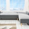Nowoczesna rozkładana sofa SCANDINAVIA CHAISE 250 cm narożna sofa
