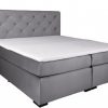 Eleganckie łóżko sprężynowe ELEGANCIA 160×200 cm aksamit szare