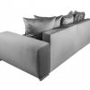 Elegancka sofa XXL ELEGANCIA 280 cm srebrnoszary aksamit