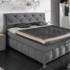 Ekstrawaganckie łóżko sprężynowe BOUTIQUE 180x200 cm szary