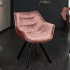 Krzesło retro DUTCH ciemnoróżowe aksamit