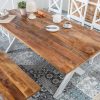 Elegancki stół do jadalni LONG ISLAND 160 cm z drewna mango