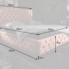 Pikowane łóżko PARIS 160x200cm różowe