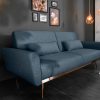 Retro sofa rozkładana BELLEZZA 208 cm niebieska