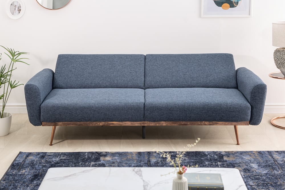Sofa rozkładana BELLEZZA 208 cm niebieska
