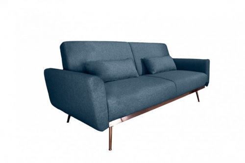 Retro sofa rozkładana BELLEZZA 208 cm niebieska
