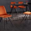 Krzesło retro AMSTERDAM CHAIR  pomarańcz aksamit
