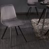 Krzesło retro AMSTERDAM CHAIR ciemnoszare aksamit