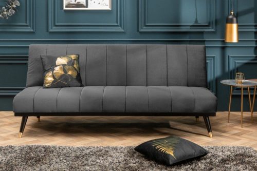 Elegancka 3-osobowa sofa PETIT BEAUTÉ 180 cm szara aksamit