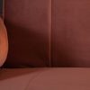 Sofa DIVANI 215cm ciemnyróż rozkładana aksamit Retro