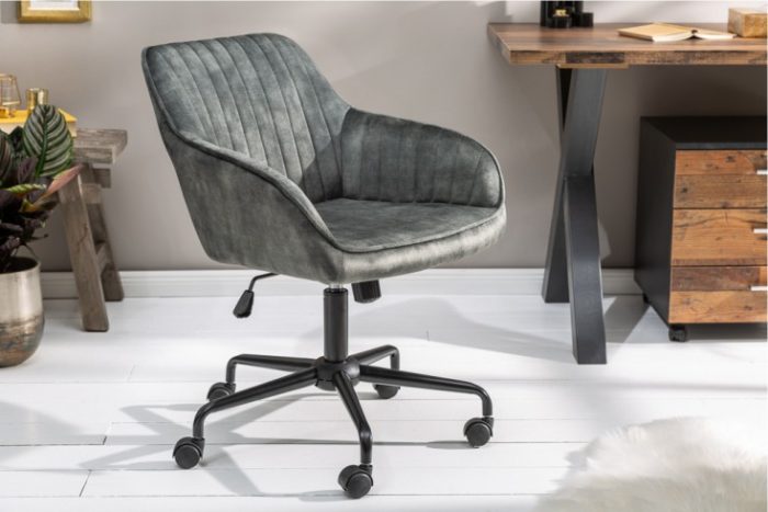 Krzesło biurowe TURIN szaro-zielone
