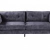 Sofa MARVELOUS 220 cm szary aksamit