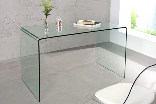 Szklane biurko FANTOME 120 cm przezroczyste