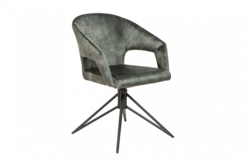 Krzesło ETERNITY  obrotowe retro ciemnozielony aksamit