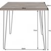 Stół w stylu retro SCORPION 80 cm akacja brązowa