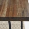 Stół w stylu retro SCORPION 80 cm akacja brązowa
