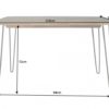 Stół do jadalni SCORPION w stylu retro 120 cm akacja brązowa