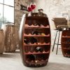 Naturalny stojak na wino BODEGA 80 cm styl Shabby brąz
