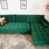 Sofa narożna VELVET 260 cm zielona aksamitna