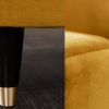 Sofa narożna VELVET 260 cm żółta aksamitna 40277