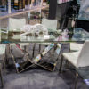 Stół rozkładany ze szklanym blatem 160/220cm